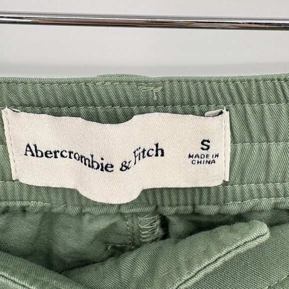 Abercrombie & Fitch Cargo Jogger Parachute Pants in Sage Green Sz Small Utility - Picture 8 of 9